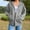 Grey, variant on Hoodies for Women Zip Up Hoodie Women's Street Long Sleeve Hooded Zipper Solid Color Casual Sweatshirt Winter Coats for Women Blue L