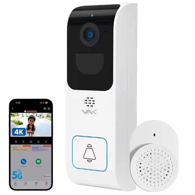 VAK Video Timbre de seguridad W20 5G IP65 CAMARA IA APP