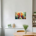 thumbnail image 2 of ZHONGYUTONG Parrot Couple Canvas Wall Art Tropical Macaw Birds on Branch Picture Prints Colorful Animal Romantic Painting for Bedroom Room Decor Framed (20.00" x 30.00"), 2 of 5