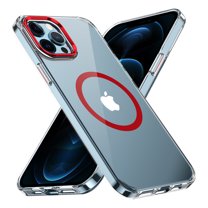 For iPhone 13 Pro Max Case,Compatible with MagSafe, Shockproof Military-Grade Protection, Magnetic Phone Case for iPhone 13 Pro Max, Classic Hybrid Drop Proof Anti-Fingerprint Anti-Scratch Case,Red