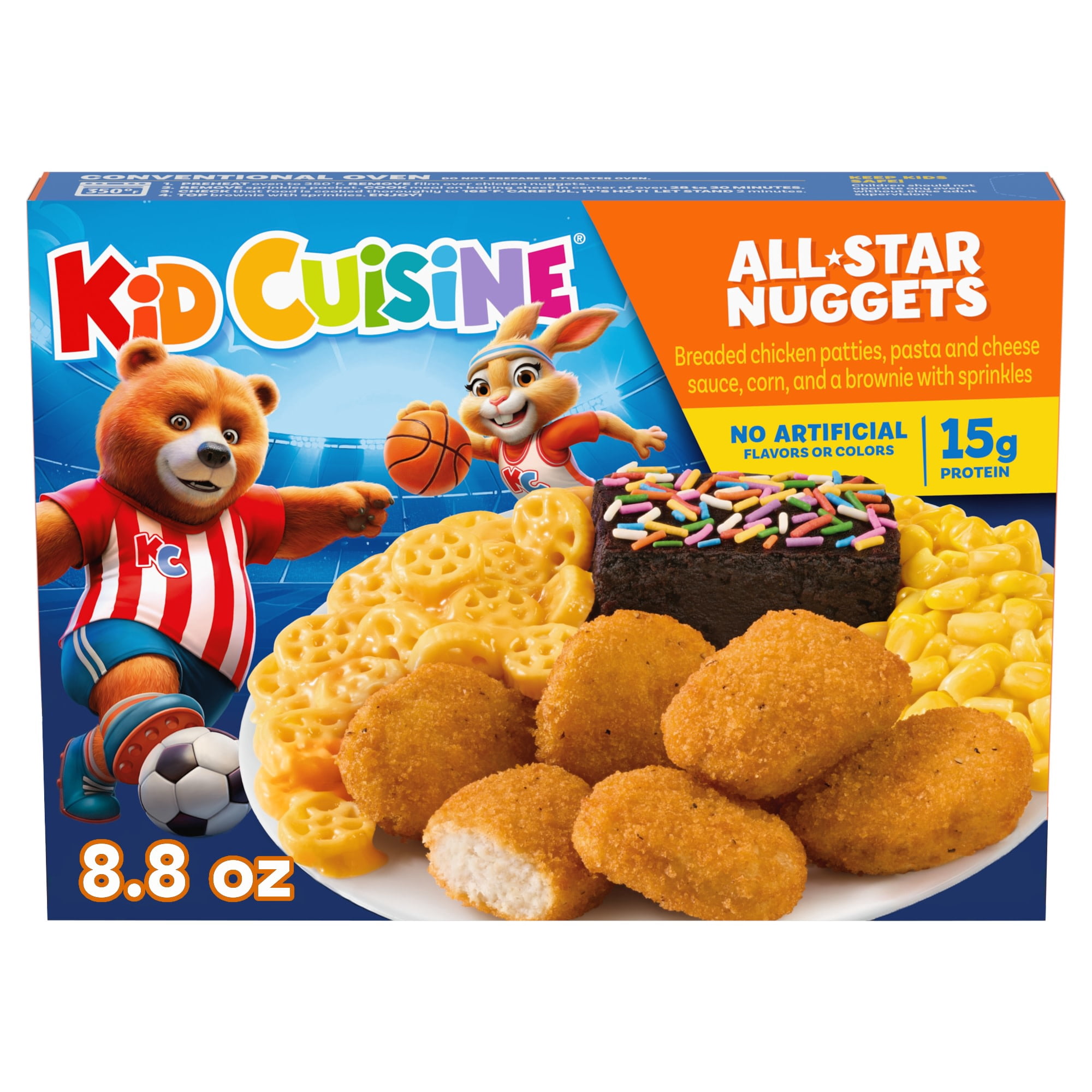 Kid Cuisine All Star Nuggets, Frozen Meal, High Protein, 8.8 oz.