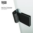 thumbnail image 6 of Vigo VG6074MGCL3458 Rialto 58" High X 34" Wide Hinged Frameless Tub Door - Matte Brushed, 6 of 6