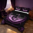 thumbnail image 2 of Manfei Gothic Dark Dragon Animals Queen Comforter Set,Vintage Flower Circle Comforter Sets Queen,Black Pink,Black Reversible,3pcs,1 Comforter and 2 Pillowcases, 2 of 7