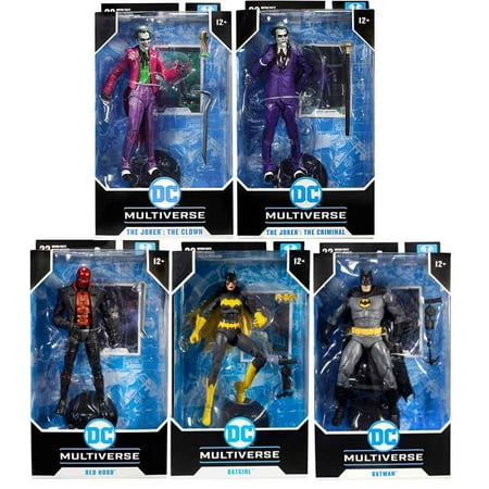DC Multiverse 7 Inch Action Figure Three Jokers - Set of 5