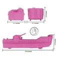 thumbnail image 2 of BMC Classic Marx Landing Craft - 4pc Pink Plastic Army Men Boat Vehicles, 2 of 6