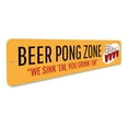 thumbnail image 3 of Beer Pong Zone Novelty Decor, Metal Wall Sign - 4x18 Inches, 3 of 4