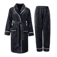 thumbnail image 5 of Sngxgn Womens Pajamas Set Short Sleeve Sleepwear Button up Loungewear Pjs Nightwear(Black,XXXL), 5 of 5