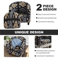 thumbnail image 2 of CJC Printed Club Chair Slipcover, 2 Piece Barrel Chair Covers Stretch Tub Chair Slipcover Armchair Sofa Cover Couch Furniture Protector for Living Room, 2 of 9