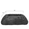 thumbnail image 3 of Vibrant Life Furry Bolster Large Dog Bed, Gray, 36" x 27", 3 of 6