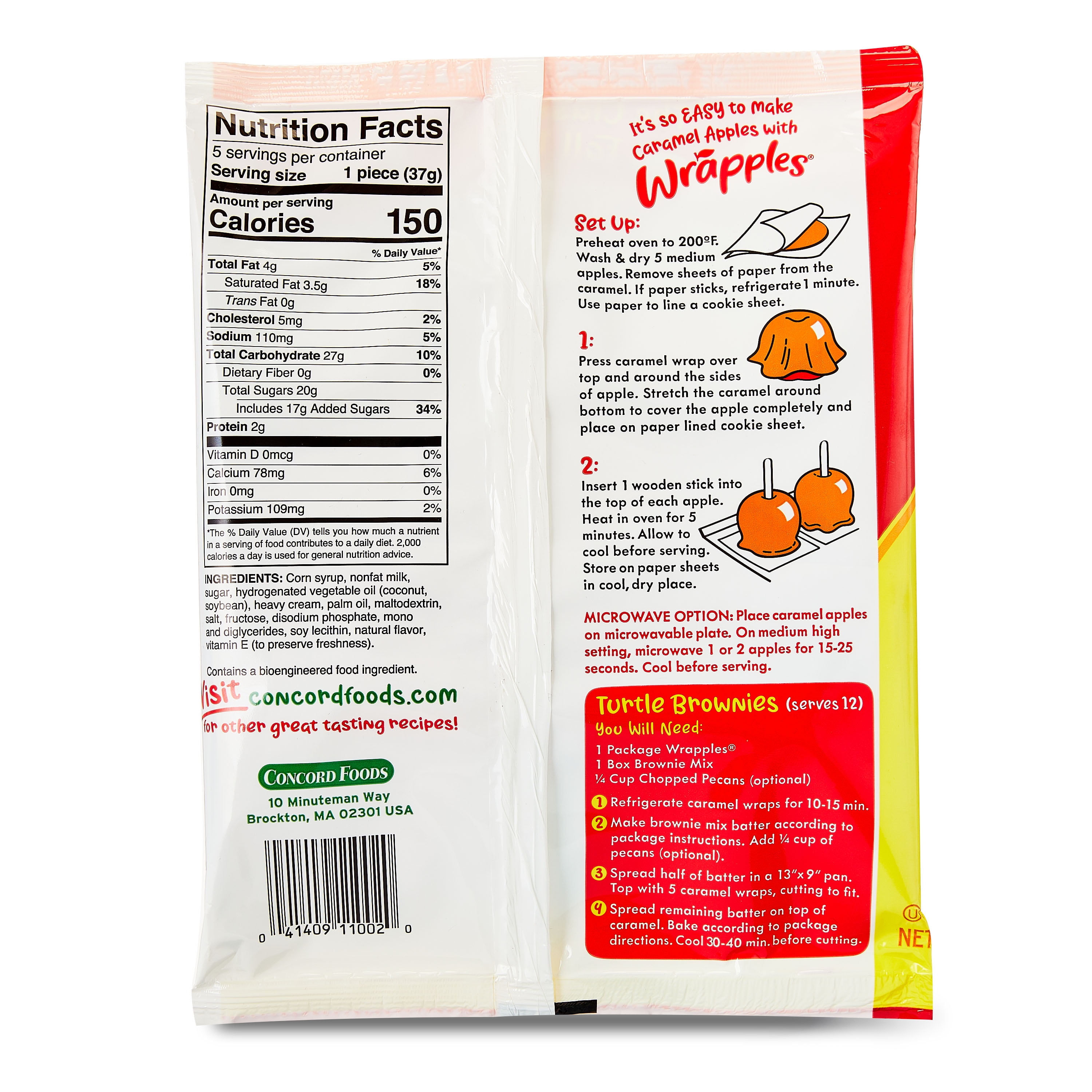 Concord Foods Simply Concord Caramel Apple Wrap, 6.5 oz Package