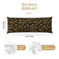 Body Pillow Cover, Leopard black golden glitter Body Pillow Cover with