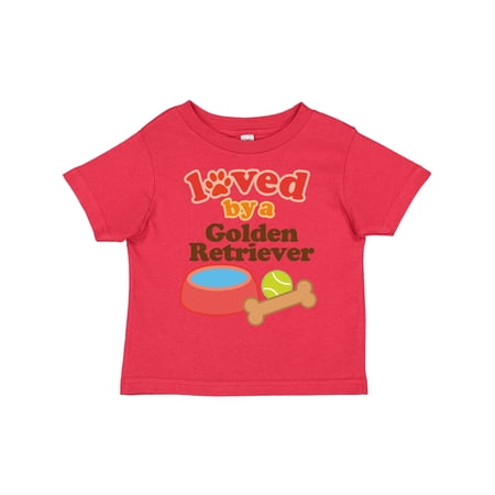 Inktastic Golden Retriever Loved by a Boys or Girls Toddler T-Shirt