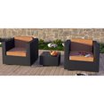 thumbnail image 1 of Modway Burrow 3 Piece Outdoor Patio Sofa Set in Espresso Mocha, 1 of 3