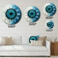 thumbnail image 4 of Designart "White Blue Simplicity Moon" Abstract Collages Oversized Wall Clock, 4 of 5