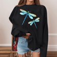 thumbnail image 2 of toraway Chandails en Molleton à Col Rond pour Femmes Hauts Vintage pour Femmes Chandail Oversize à Manches Longues Chandail à Capuche Chandail pour Adolescentes Blouse d'Automne Vêtements S, 2 of 4
