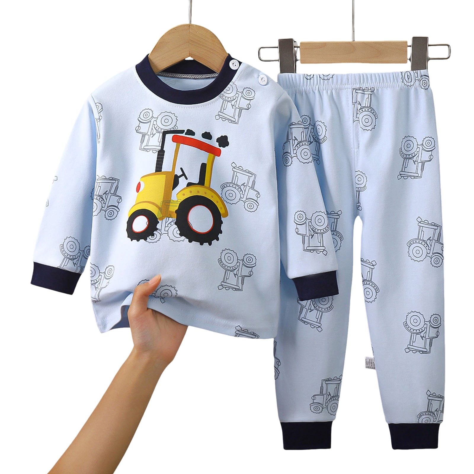 NIEWTR Little Girls Pajamas 2 Piece Set Cotton Sleepwear Toddler Clothes for Kids Baby Ladybug Style PJs Sleepwear Pajamas Long sleeve Pjs(3-6 Months)