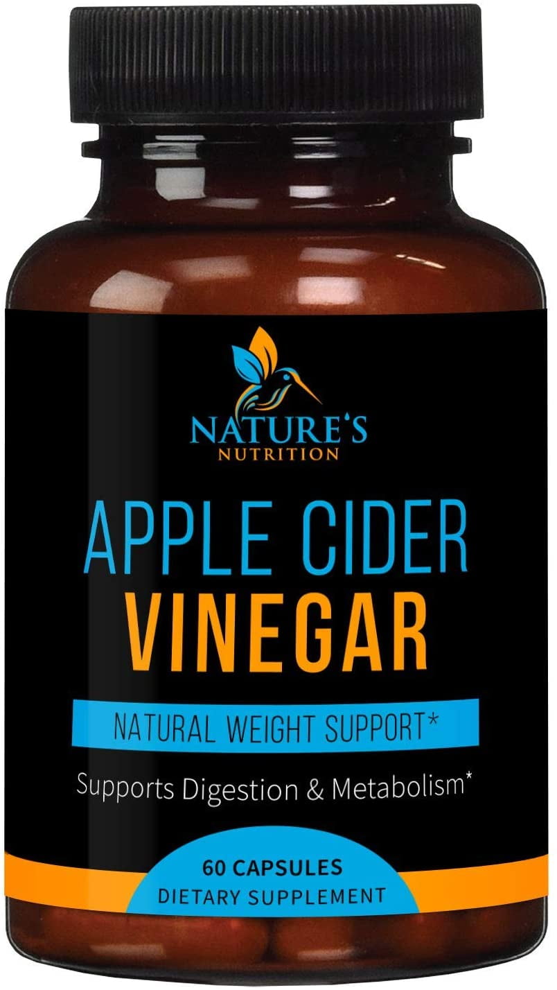 Nature\u0026#39;s Nutrition Apple Cider Vinegar Capsules, 1250 Mg ...