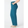 thumbnail image 3 of Roaman's Women's Plus Size Tall Plus Size Soft Knit Relaxed Pull-On Straight Leg Pant, 3 of 6