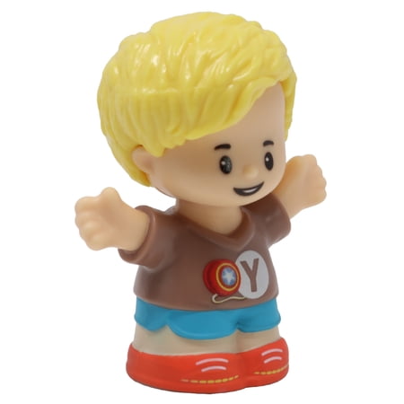 Replacement Part for Collectible Fisher-Price Little People Alphabet Fun Zoo Safari Farm Playset JGR92 - Replacement Letter Y Boy Eddie Figure in Shirt with YoYo