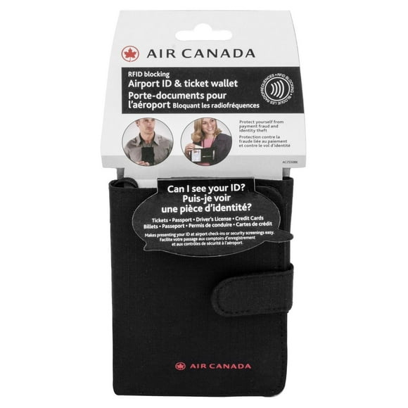 Air Canada Rfid Blocking Airport Id & Ticket Wallet Unisex Adult, Id & Ticket Wallet