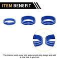 thumbnail image 5 of Unique Bargains 1 Set Air Conditioner Trailer 4WD Control Switch Knob Cover Ring for Ford F-150 XLT XL 2016-2021 Air Conditioning Button Cover Trim Decoration Blue, 5 of 6