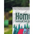 thumbnail image 2 of Printtoo White Home Is Where We Park It Big Travel Trailer Camping Flags For Campers Personalized Double SidedFlag Outdoor Decor Sign CampsiteFlag, 2 of 4
