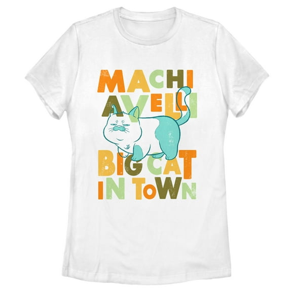 Women's Luca Machiavelli Big Cat in Town Graphic Tee White 2X Large