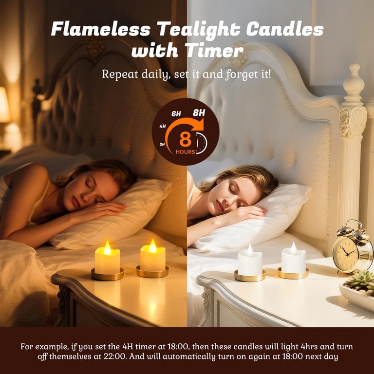 PChero 6-Piece Rechargeable LED Votive Candles with Remote photo 4
