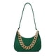 thumbnail image 1 of Bolso de mano con textura decorativa y cadena nueva, de piel sintética, de temperamento sencillo, para ir al trabajo, para llevar al hombro o debajo del brazo, color verde, 1 of 5