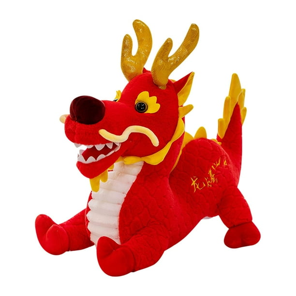 Peluches de dragón, bonitos juguetes de peluche de dragón para decoración del hogar. Rojo