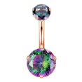thumbnail image 1 of 2xCrystal Zircon  Labret Lengua Ceja Barbell Joyería 6 Yinane Anillo de ombligo de circón, 1 of 6