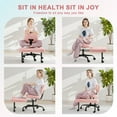thumbnail image 2 of Lacoo Ergonomic Cross Legged Swivel Office Chair,ADHD & Meditation Chair with Retractable footrest,Adjustable Height with Back Support,Teddy Fabric,Pink, 2 of 7