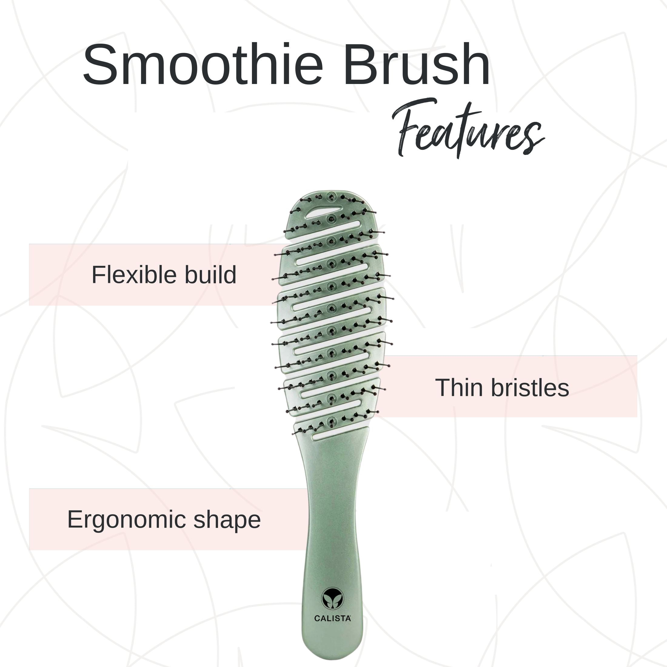 Calista Smoothie Brush, Flex Brush for Dry or Wet Hair, For All Hair Types - White