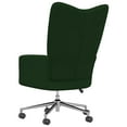 thumbnail image 3 of vidaXL Relaxing Chair Dark Green Velvet, 3 of 5