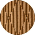 thumbnail image 1 of Ahgly Company Indoor Round Solid Orange Modern Area Rugs, 3' Round, 1 of 4