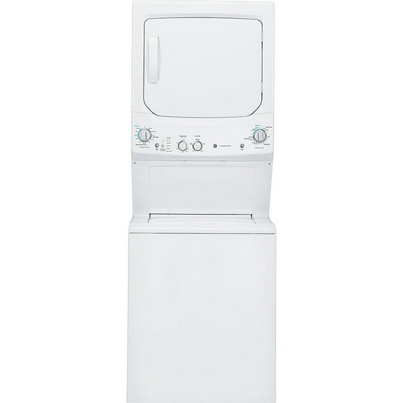 Electric Unitized Spacemaker 4.4Cu. Ft. (IEC) Laveuse / 5.9 Cu. Ft. Sèche-Linge Blanc GE - GUD27ESMMWW