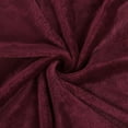thumbnail image 5 of PiccoCasa 50" x 60" Decorative Velvet Plush Throw Blanket with Ruffle Trim, Burgundy, 5 of 6