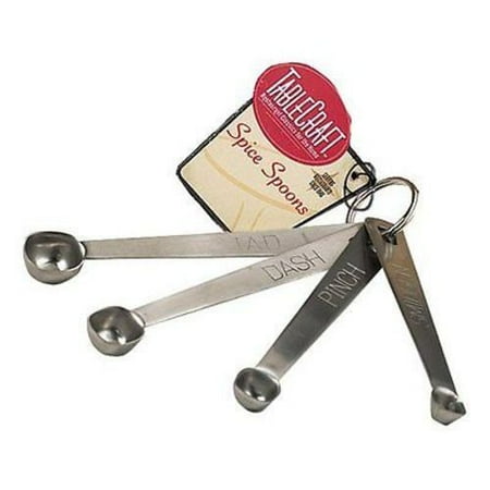 - TableCraft 4pc Stainless Steel Spice Measuring Spoons - Smidgen Pinch Dash & Tad