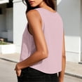 thumbnail image 6 of Aboser Womens Cotton Linen Tank Tops Dressy Casual Button Down Shirts Lightweight Sleeveless Summer Tanks Loose Scoop Neck Blouses, 6 of 9