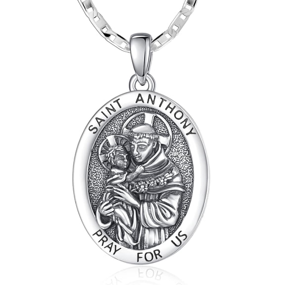 TANGPOET St Anthony Medal Pendant Necklace Protection Necklace