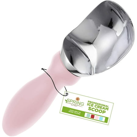 

Ice Cream Scoop With Soft Easy Grip Handle - Ice Cream Scooper With Built-in Lid Opener - Heavy Duty Icecream Scoop With Non-Slip Handle For Soft & Hard Ice Cream