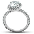 thumbnail image 4 of Pompeii 2 1/2CT Diamond Cushion Halo Engagement Ring 14k White Gold ((G-H),SI(1)-SI(2)), 4 of 4