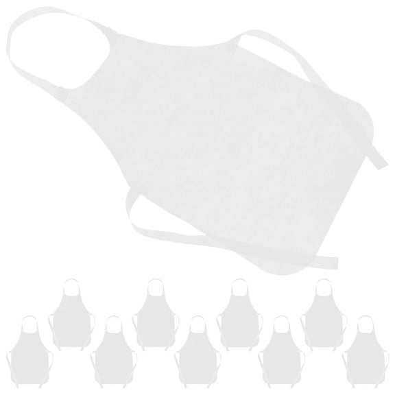 SWETRACE 10pcs Non Woven Painting Aprons Lightweight White Art Aprons For Creative Activities Diy Graffiti Craft Smocks