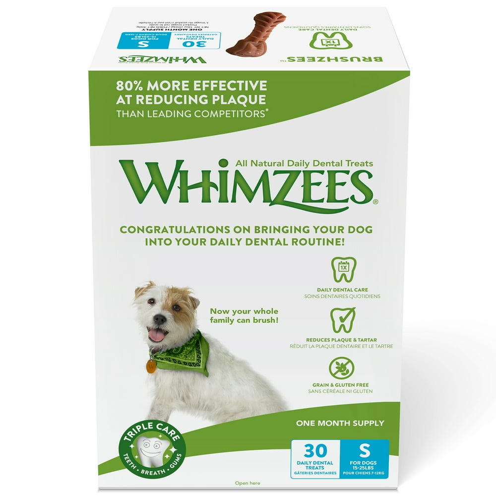 WHIMZEES Natural Daily Dental Long Lasting Dog Treats One Month Supply