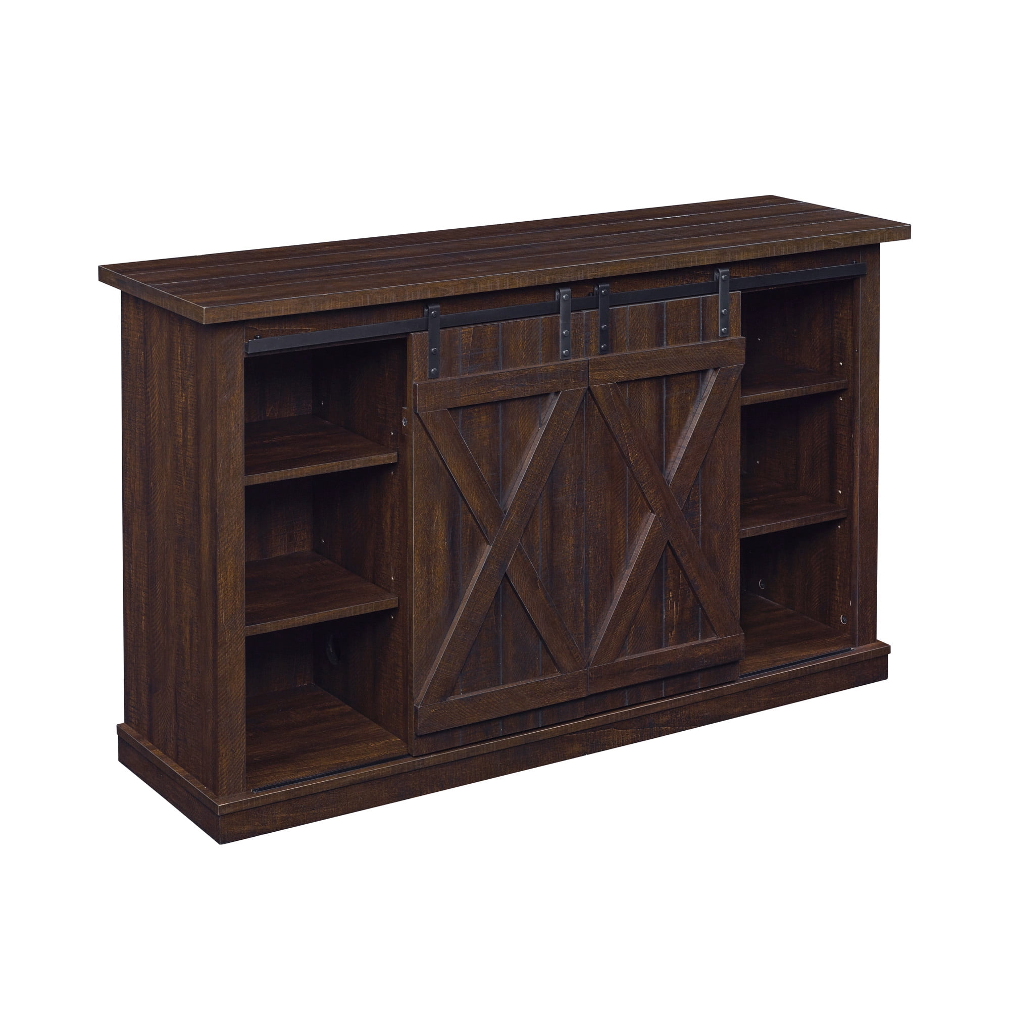 Twin Star Home Terryville Barn Door TV Stand for TVs up to 60", Espresso