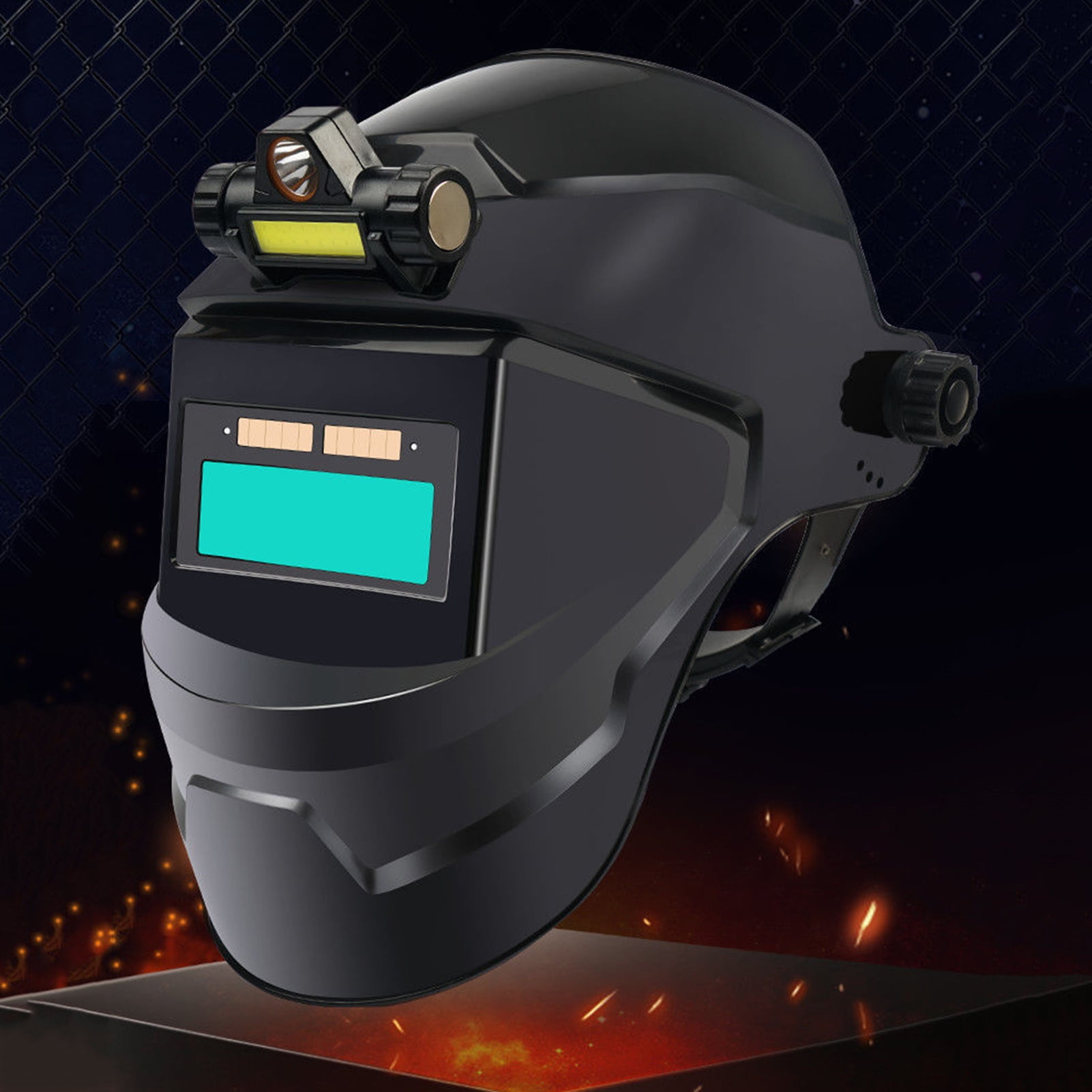 Auto-Darkening Welding Helmet - ,Protection Heat-Resistant Welding Helmet, Grinding & Adjustable Headgear for MIG/TIG/Plasma Cutting