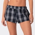 thumbnail image 4 of Ydojg Women Shorts Casual Summer Casual Loose Checkered Shorts Pants Grey L, 4 of 7