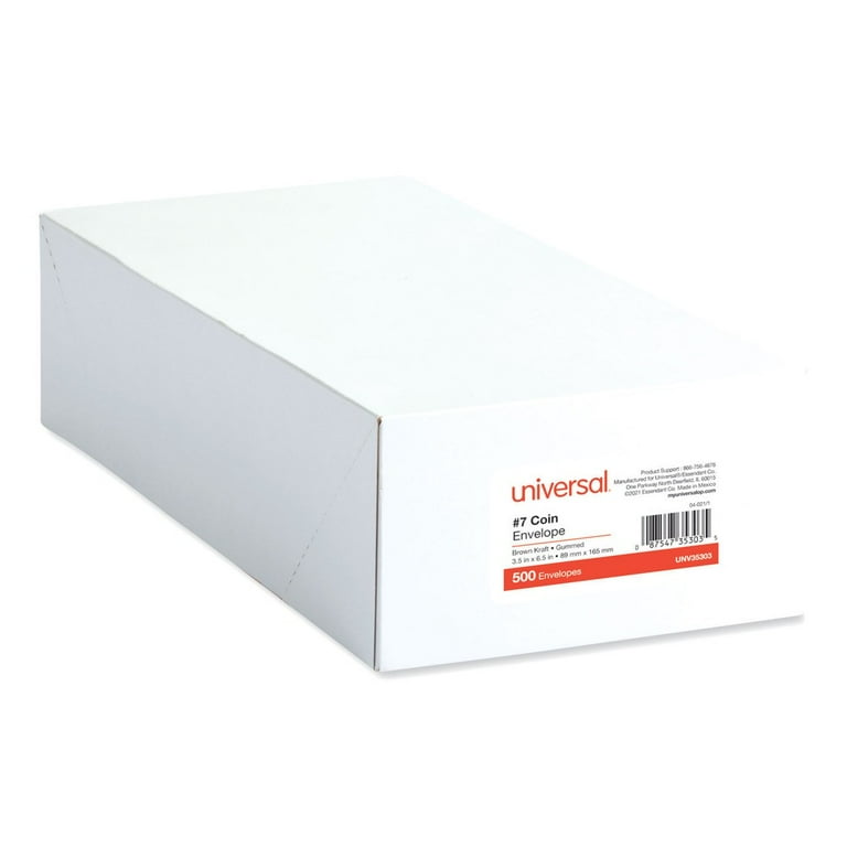 Kraft Coin Envelope, #7, Round Flap, Gummed Closure, 3.5 x 6.5, Light Brown Kraft, 500/Box Kraft Coin Envelope, #7, Round Flap, Gummed Closure, 3.5 x 6.5, Light Brown Kraft, 500/Box