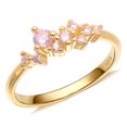 thumbnail image 1 of UIONEN Pink CZ Rings for Women Sterling Sivler S925 Band Size 8, 1 of 5