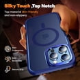 thumbnail image 6 of for iPhone 13 Pro Max Case Magnetic Compatible with MagSafe Slim Translucent Matte Phone Case Cover 6.7 inch, Navy Blue, 6 of 14